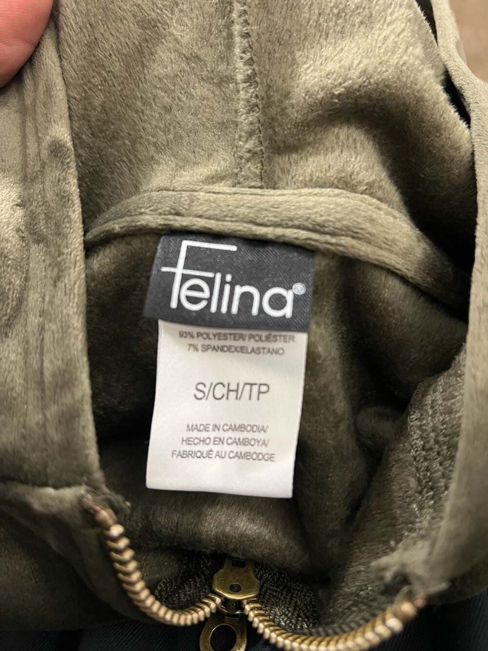 Felina Velvet Zip-Up Hoodie - Graphite - Picture 4 of 5